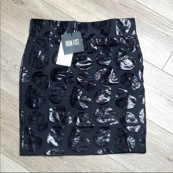 Iron Fist Dresses & Skirts - NWT Iron Fist Black Skullz Club Mini Skirt M